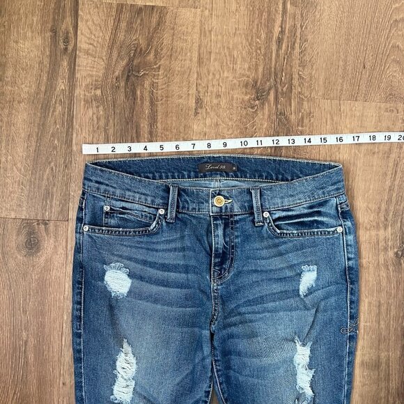 Level 99 Distressed Slim Raw Ankle Denim Jeans Sz 28 - Picture 8 of 13